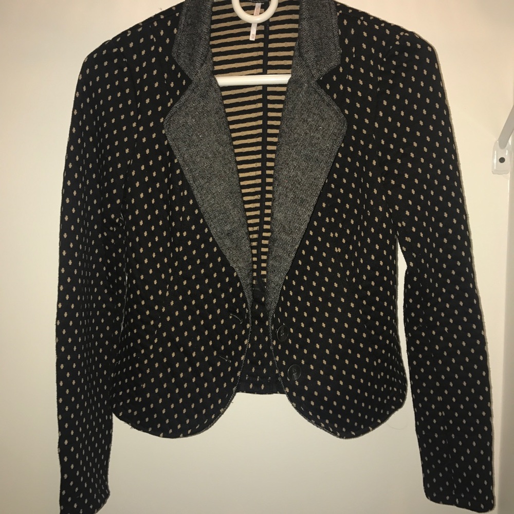 Free People Polka Dot Blazer, XS